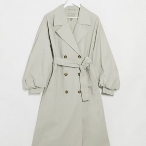 Asos Extreme Balloon Sleeve Trench Coat